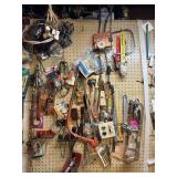 HACK SAW, HAND SAW, SCREW DRIVERS, TAPE, CHAIN,