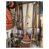 RAKE, SNOW SHOVEL, COAL SHOVEL, TILLER, POST HOLE