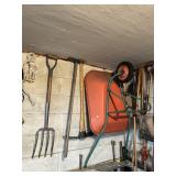 PITCHFORK, HOE, PICKAXE, WHEELBARROW