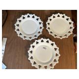 MILK GLASS LUNCH PLATES