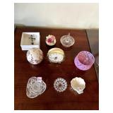 TRINKET DISHES, BABY BEM CLOCK, CROSS CLIP,