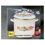 16 QT STOCK POT, SOLID WHITE IN OB