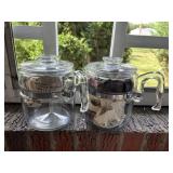 PYREX GLASS STORE TOP COFFEE PERCOLATORS