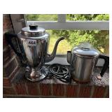 ELECTRIC COFFEE PERCOLATOR AND COPPER BOTTOM