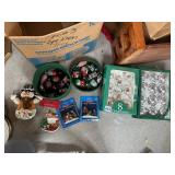 CHRISTMAS BALLS, BLOWN GLASS ORNAMENTS, VILLAGE