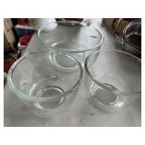 STANDING MIXER GLASS MIXING BOWLS, ONE LARGE, 2