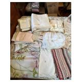 CURTAIN SHEETS, TOWELS, THROW RUG, PILLOWCASES,