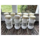 MILK GLASS SPICE JARS