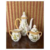CERAMIC COFFEE SERVER AND MATCHING CREAMER AND