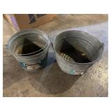 GALVANIZED BUCKET AND WASH BASIN