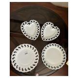 MILK GLASS LUNCH PLATES