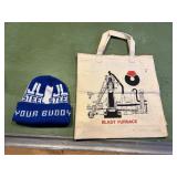 JL STEEL KNIT HAT AND BLAST FURNACE TOTE BAG