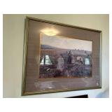 E CZECH FRAMED AND DOUBLE MATTED PRINT