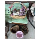 HANDLED BASKETS, ARTIFICIAL FRUIT ARRANGEMENT AND