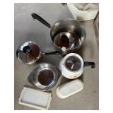 CORELLE COFFEE POT, TUPPERWARE BUTTER DISH,