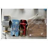 WOOD COOKBOOK HOLDER, 285 BEER GRINDER, ROTARY