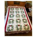 HAND STITCHED RED, GREEN, WHITE HAND STITCHED