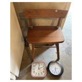 EXTRA WIDE CHAIR, WALL CLOCKS