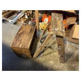 WOODEN STEP STOOL AND STEP LADDER