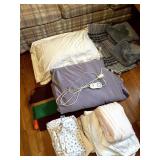 PILLOWS, AFGHAN, ELECTRIC BLANKET, THROW RUGS,