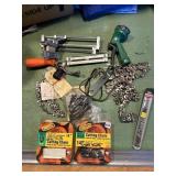 CHAIN SAW BLADES, CLAMP ON FILE AND GRIND, FILE