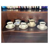 TEACUPS AND SAUCERS INCLUDING LENOX, MAYFAIR,