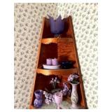 LAVENDER SOAP DISH, TOOTHBRUSH HOLDER, VASES,