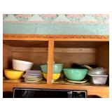 TUPPERWARE STORAGE, COLLANDER, MIXING BOWLS