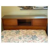MCM DREXEL HEADBOARD WITH STORAGE, GLASS TOP