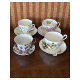 FOUR TEACUPS INCLUDING ROYAL ASCOT, COLCLOUGH,
