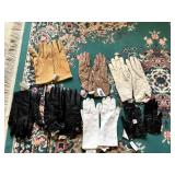 ASSORTMENT OF LEATHER GLOVES, SILK LINED, CASHMERE