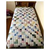 HAND STITCHED TWIN SIZE QUILT