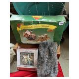 STAR CHRISTMAS TREE TOPPER, SILVER GARLAND AND