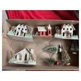 MADE IN JAPAN CARDBOARD CHRISTMAS HOUSES AND