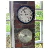 BATTERY OP WALL CLOCK AND MADE IN GERMANY BRASS