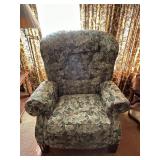 LA Z BOY FLORAL TAPESTRY MANUAL RECLINER