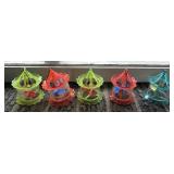5 CHRISTMAS ORNAMENT SPINNERS TWINKLERS