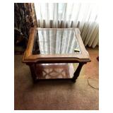 GORDONS FINE FURNITURE RECTANGLE WOOD WITH GLASS