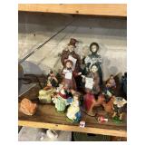 CERAMIC CHRISTMAS CAROLERS AND NATIVITY PIECES,