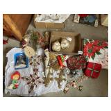 CHRISTMAS ORNAMENTS, SPINNER SANTA TOY, WOOD