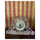 WATERFORD CRYSTAL QUARTZ MANTLE CLOCK, MADE IN