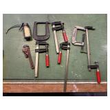 CLAMPS, OILER CAN, PIPE WRENCH