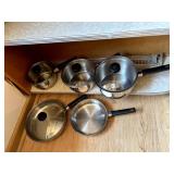 5 PC POTS AND PAN SET WITH 4 GLASS LIDS