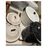 SPECKLE WARE STOCKPOT/DOUBLE BOILER, ENAMELED