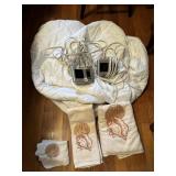 BIDDEFORD HEATED MATTRESS PAD, SEASHELL TOWEL SET