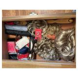 WIGS, HAIR PIECES, RAIN BONNETS, UMBRELLAS