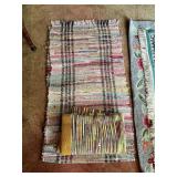 EXTRA LONG RAG RUG RUNNER AND HAND CROCHETED