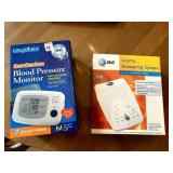 BLOOD PRESSURE MONITOR AND AT&T ANSWERING SYSTEM,