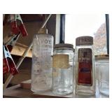 VINTAGE GLASS JARS, CLIP CLAMPS