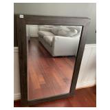BEVELED WOOD BLACK MIRROR 49" X 33.5"